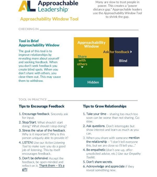 Approachability Window Tool | Approachability Minute